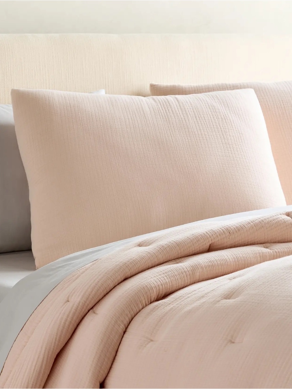 Quince Organic Cotton Airy Gauze Sham Set of 2 Light Pink King